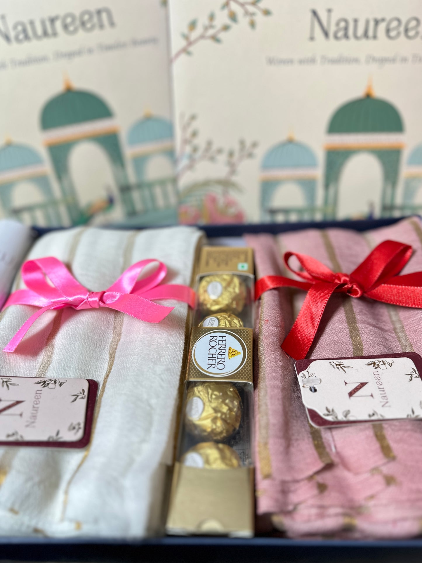 For Her, With Love- Gift Set of Striped Fine Wool Stoles