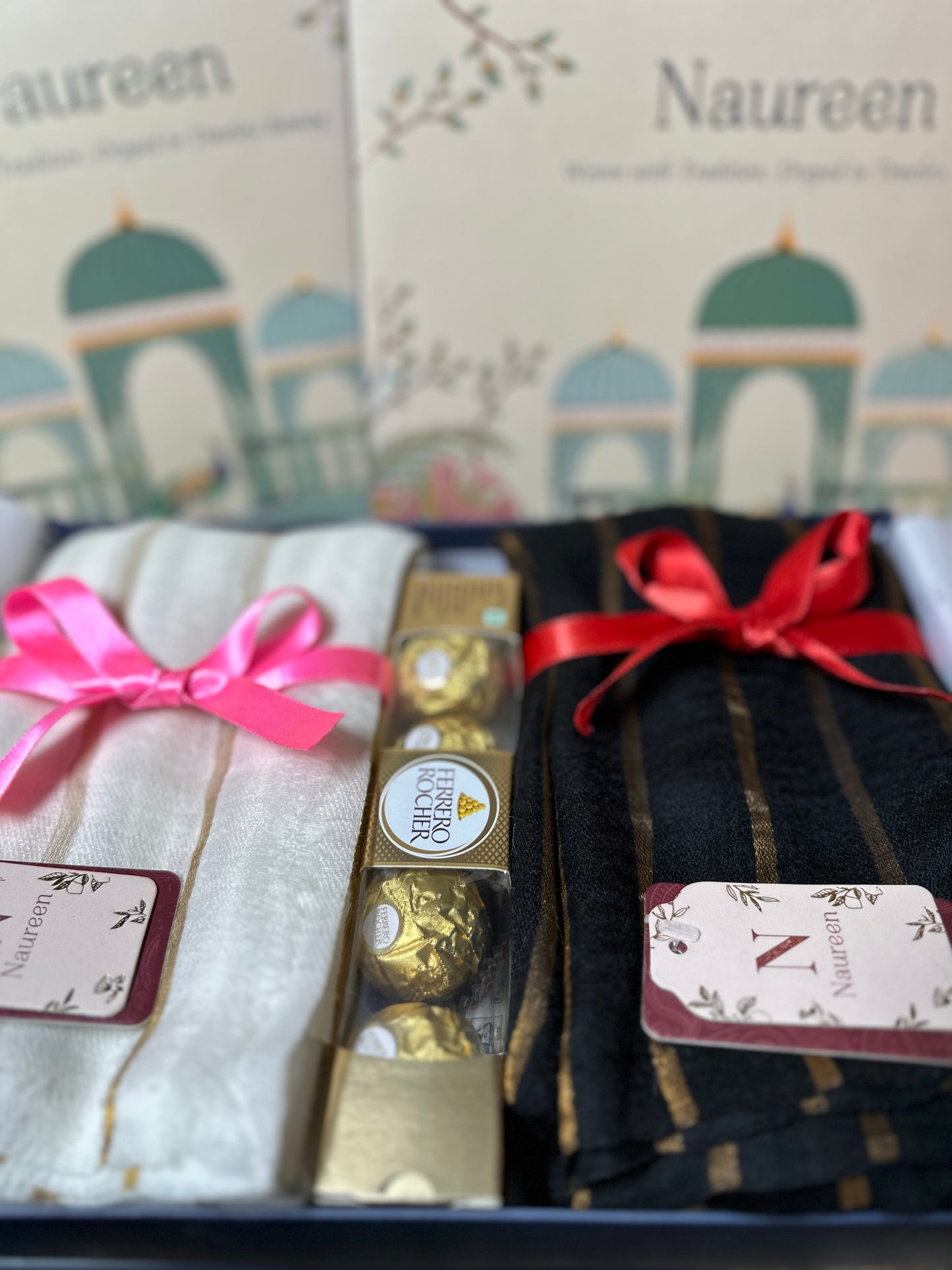 For Her, With Love- Gift Set of Striped Fine Wool Stoles