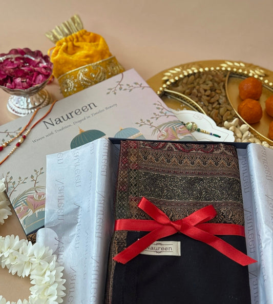For My Sister, With Love- Rakhi Gift Box with Kani Shawl