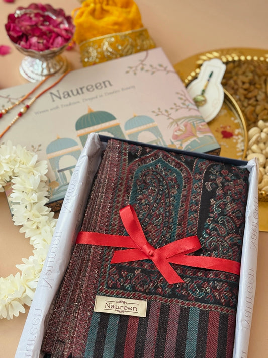 For My Brother, With Love- Rakhi Gift Box with Kani Stole