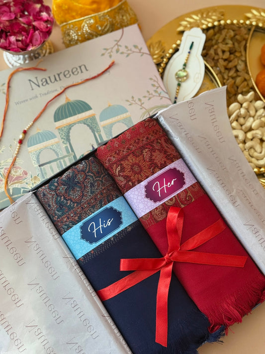 His and Her Gift Set- Kashmiri Jamawar Shawl
